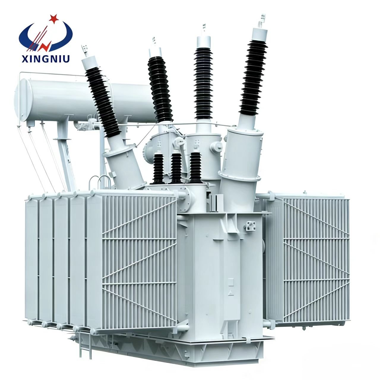 Three dimensional triangular coil iron core transformer