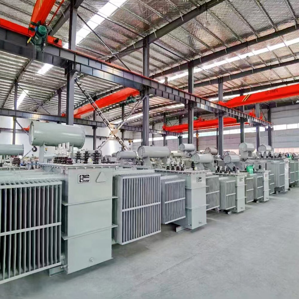 Transformer production workshop equipped with overhead cranes