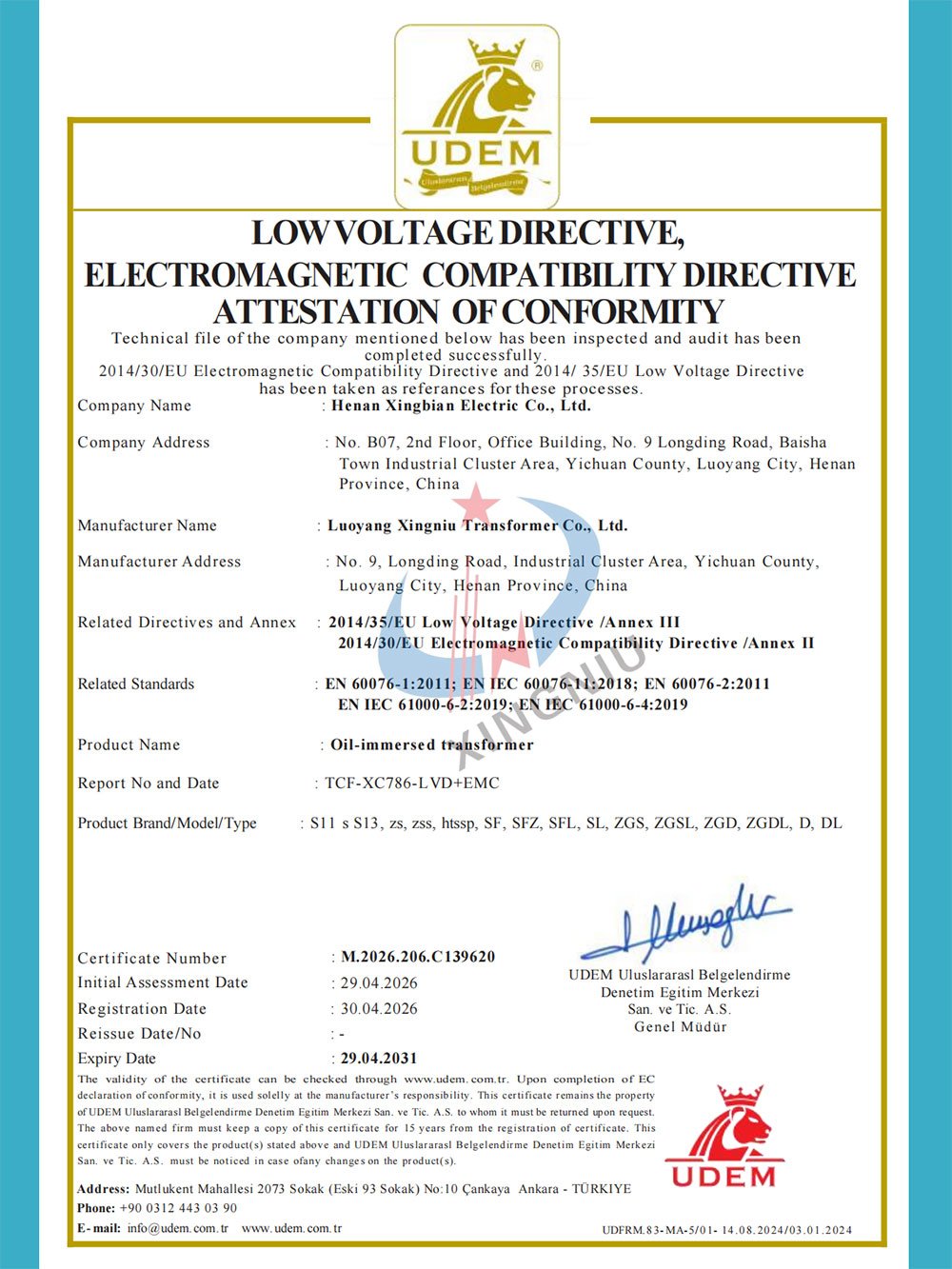 CERTIFICATES