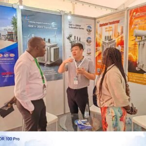 XNET transformer specialist discussing power transformer solutions with exhibition visitors