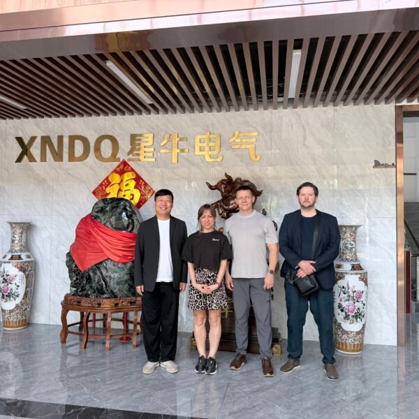 International customer delegation visiting the XNET transformer factory reception