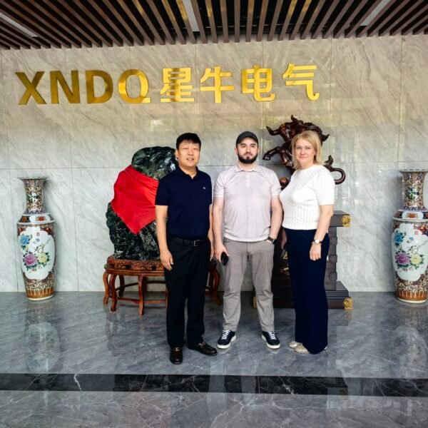 International customers visiting the XNET transformer factory reception