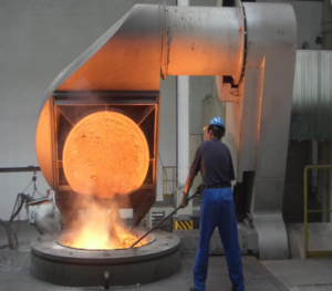 Medium frequency induction furnace