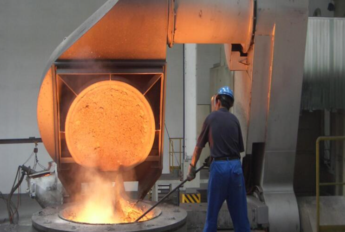 Medium frequency induction furnace